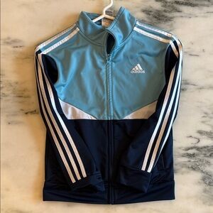 Adidas Light Blue and Dark Blue Track Jacket